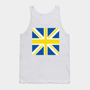 Leeds Blue White Yellow Union Jack Flag Tank Top